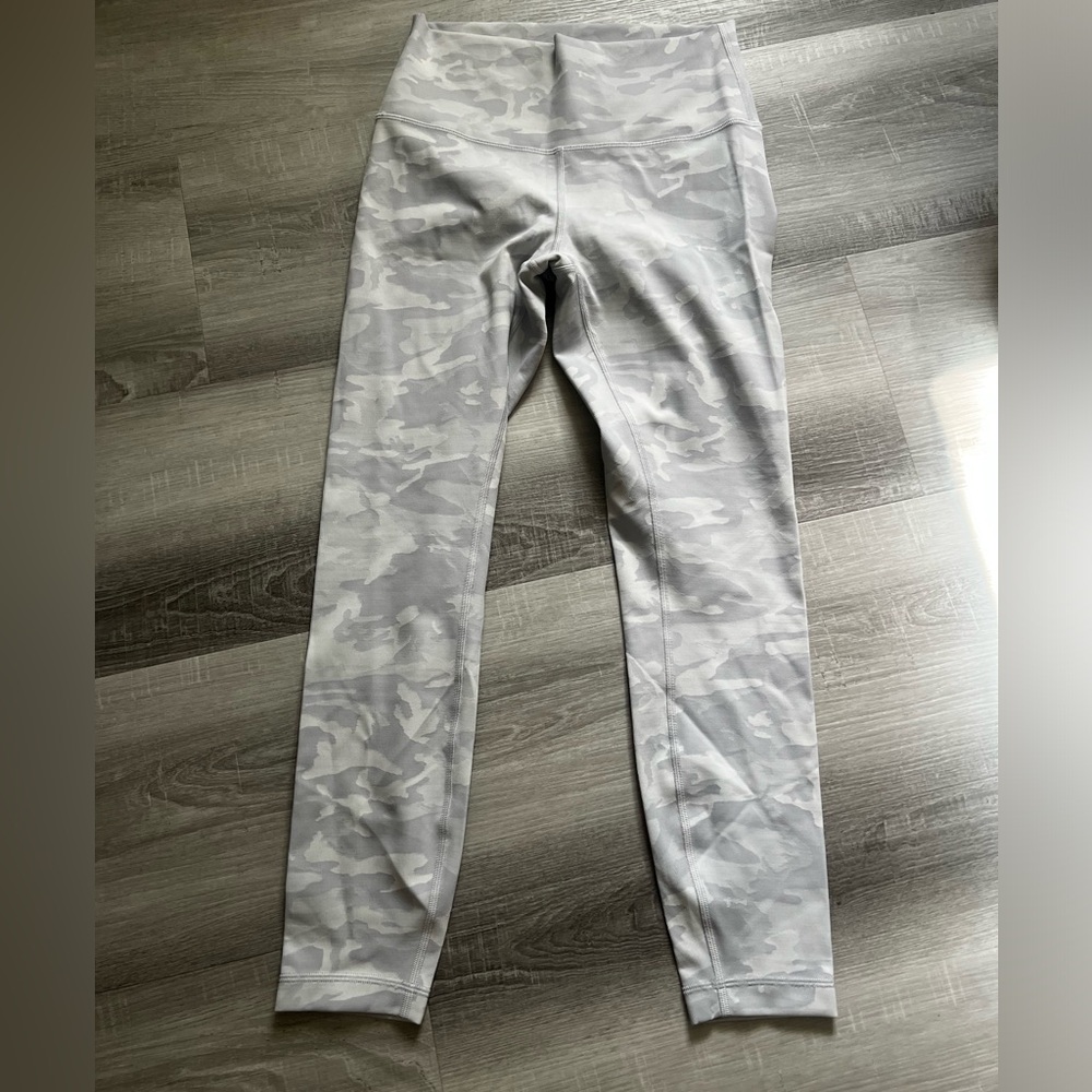 lululemon athletica Light Gray Camo Leggings